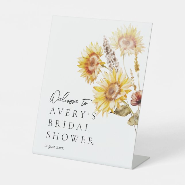 Expositor En L Bienvenida a Novias Modernas del Sunflower Boho (Anverso)