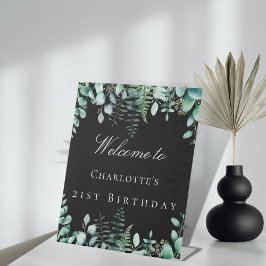 Expositor En L Bienvenida al bosque de eucalipto negro de fiesta 