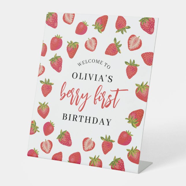 Expositor En L Bienvenida al primer cumpleaños de Berry (Anverso)