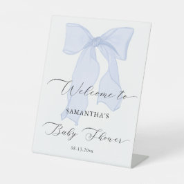 Expositor En L Bienvenida Baby Shower Blue Bow