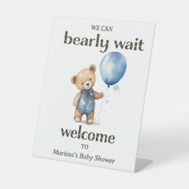 Expositor En L Bienvenida Baby Shower de Teddy Bear Boy