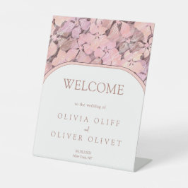 Expositor En L Bienvenida Boda de Peach Romance