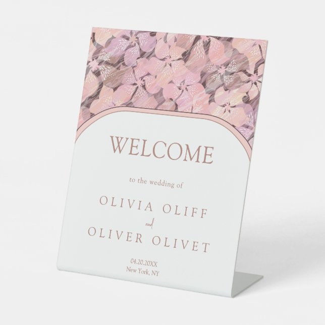 Expositor En L Bienvenida Boda de Peach Romance (Anverso)