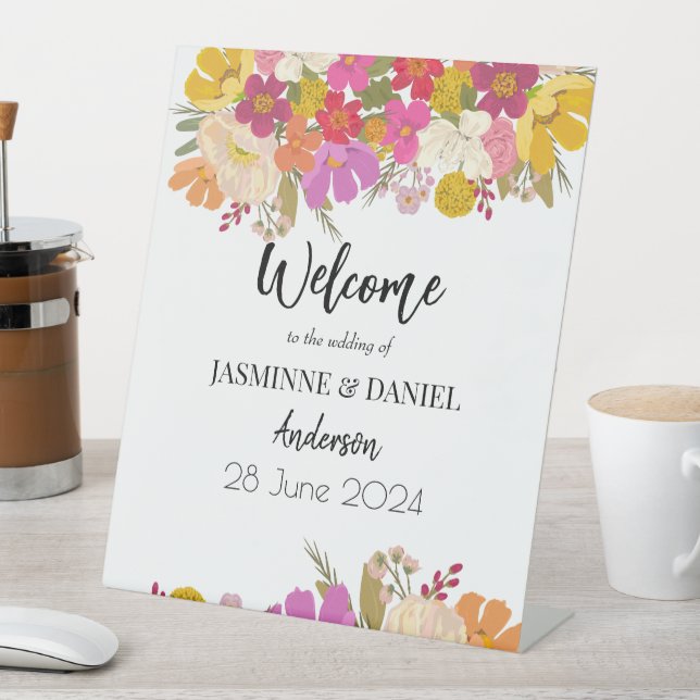 Expositor En L Bienvenida Boda Floral en el Jardín Brillante y Co (In Situ)