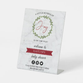 Expositor En L Bienvenida De Baby Shower A Pequeños Navidades De 