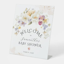 Expositor En L Bienvenida de Baby Shower de Bloom Wildflower Rust