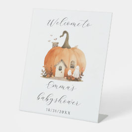 Expositor En L Bienvenida de Baby Shower temática de Cute Hallowe