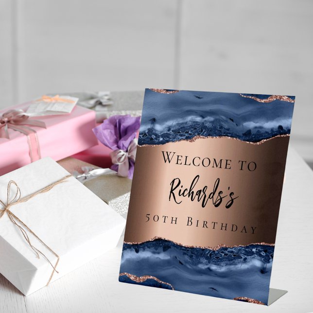 Expositor En L Bienvenida de cumpleaños de la brisa azul marino (Subido por el creador)