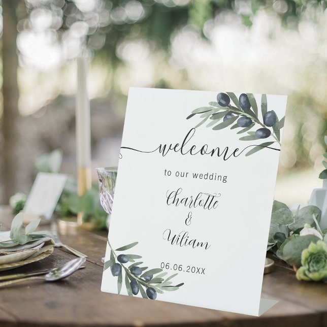 Expositor En L Bienvenida de hoja de vegetación boda (Subido por el creador)