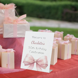 Expositor En L Bienvenida de la fiesta de cumpleaños elegante del