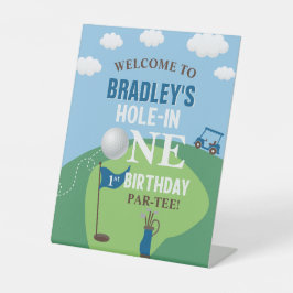 Expositor En L Bienvenida De Primer Cumpleaños De Hole In One Gol