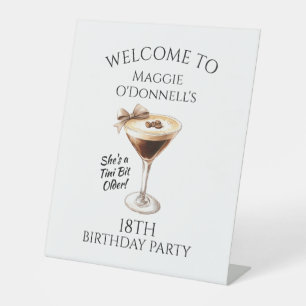 Expositor En L Bienvenida Espresso Martini, fiesta de cumpleaños