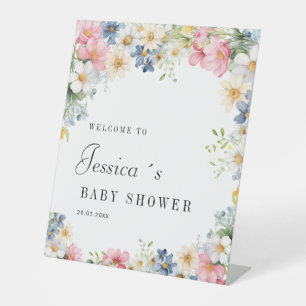 Expositor En L ¡Bienvenida! Flor silvestre, Baby Shower