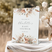 Bienvenida Floral Boho Pampas Grass Rose