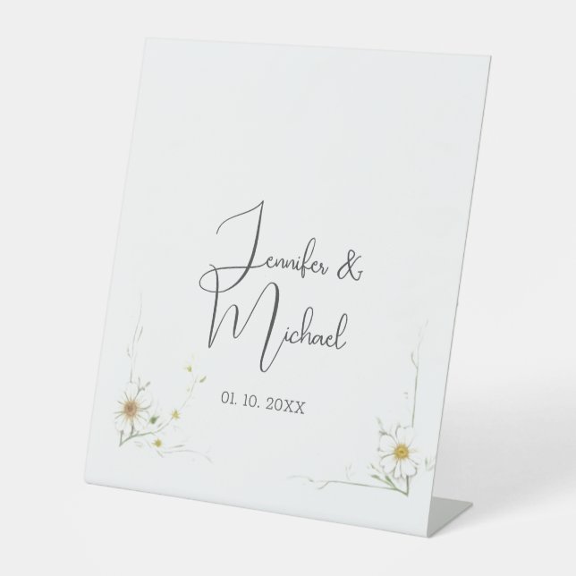 Expositor En L Bienvenida minimalista moderna Boda (Anverso)