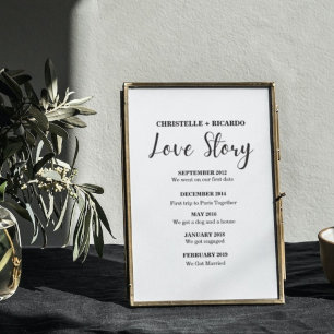 Expositor En L Bienvenida Minimalista moderna Historia de amor Ró