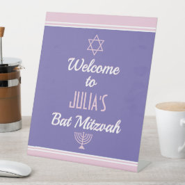 Expositor En L Bienvenida personalizado para Bat Mitzvah