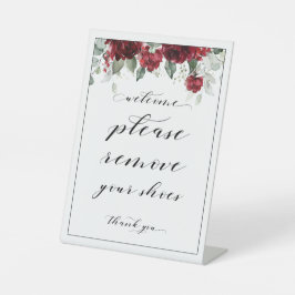 Expositor En L Bienvenida Por Favor Eliminar Tus Zapatos Rótulo P