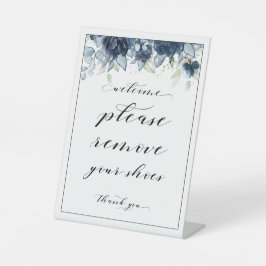 Expositor En L Bienvenida Por Favor, Quita Tus Zapatos Rótulo Blu