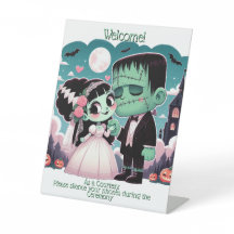 Bienvenido-Frankenstein y su Rótulo de novias