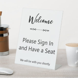 Expositor En L Bienvenido Por Favor Inicie Sesión y Tome Asiento