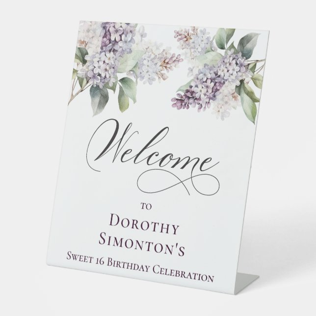 Expositor En L Bienvenidos 16 Primavera Lilac Morada (Anverso)