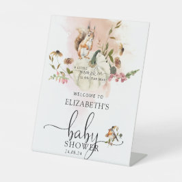 Expositor En L Bienvenidos a Baby Shower a la Calabaza de animale