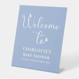 Expositor En L Bienvenidos a Baby Shower a la caligrafía de marip