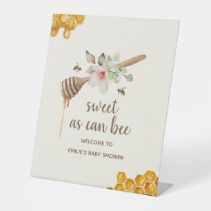 Expositor En L Bienvenidos a Baby Shower Bee Floral Honey