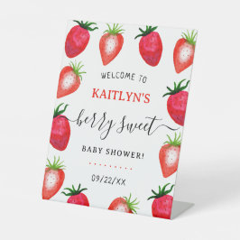 Expositor En L Bienvenidos a Baby Shower Berry Sweet Strawberry