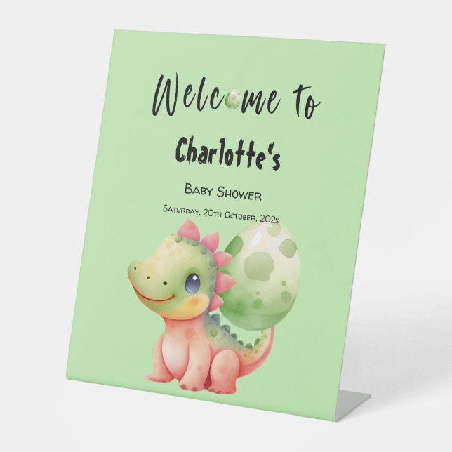 Expositor En L Bienvenidos a Baby Shower de Cuaderno acuarela Beb (Anverso)