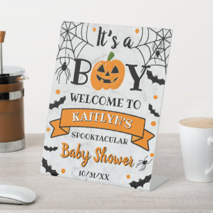 Expositor En L Bienvenidos a Baby Shower de la calabaza "It's A B
