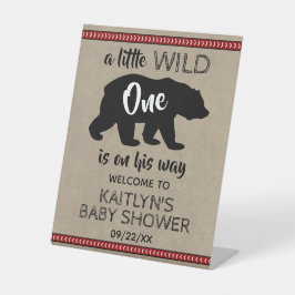 Expositor En L Bienvenidos a Baby Shower de Wild One Boys