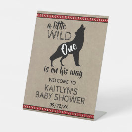 Expositor En L Bienvenidos a Baby Shower de Wild One Boys