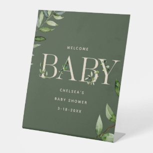 Expositor En L Bienvenidos a Baby Shower Neutral por la etiqueta 