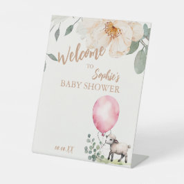 Expositor En L Bienvenidos a Baby Shower "Sweet Little Lamb"