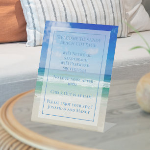 Expositor En L Bienvenidos a Beach House Hermoso Personalizado de