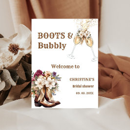 Expositor En L Bienvenidos a Boots & Bubbly Boho western Bridal S
