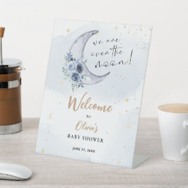 Expositor En L Bienvenidos A Floral Over The Moon Baby Shower