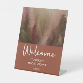 Expositor En L Bienvenidos a la ducha nupcial de Terracota Forest