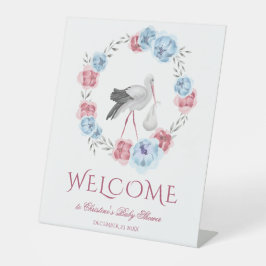 Expositor En L Bienvenidos a la flor rosa azul invernal Rubor de