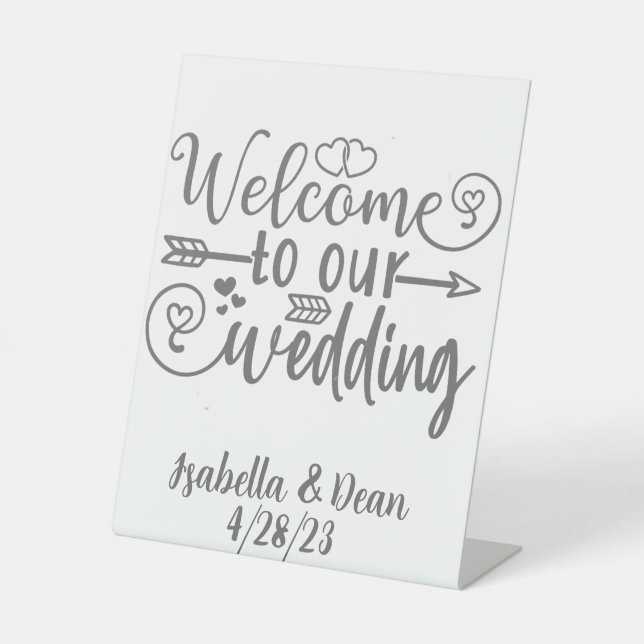 Expositor En L Bienvenidos a nuestro Personalizado Rótulo Boda (Anverso)