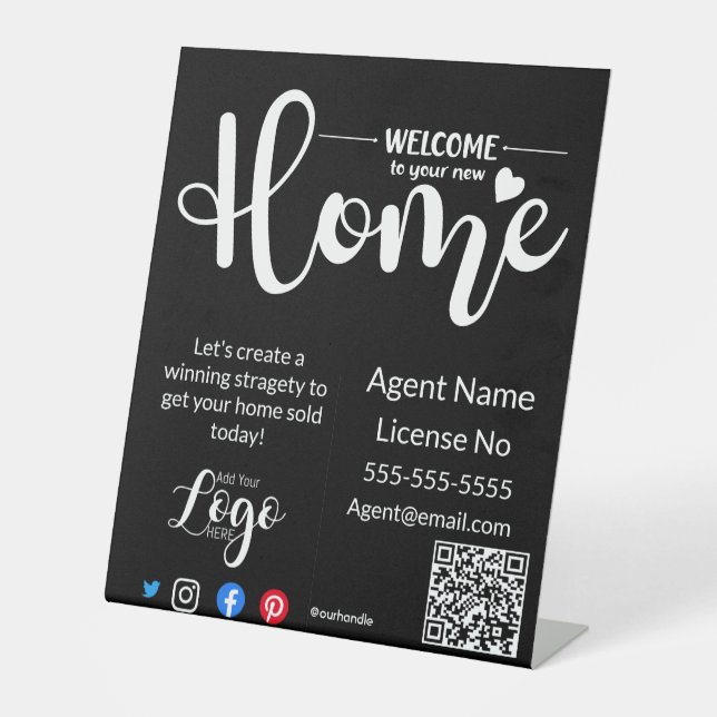 Expositor En L Bienvenidos a su nueva casa inmobiliario (Anverso)