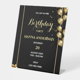 Expositor En L Bienvenidos al Rótulo Pedestal de mi fiesta de cum