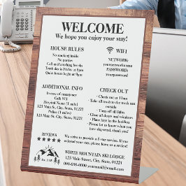 Expositor En L Bienvenidos al Rustic Wood Cabin Lodge Rental Prop