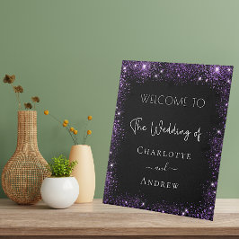 Expositor En L bienvenidos los destellos morados negros bodas