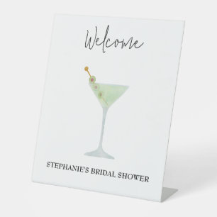 Expositor En L Bienvenidos Martini Cocktail Boda Bridal Shower