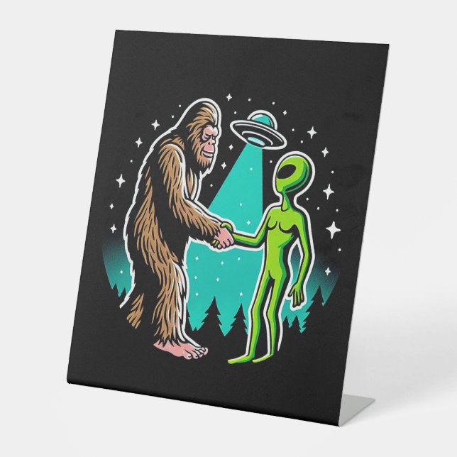 Expositor En L Bigfoot Meets Alien (Anverso)