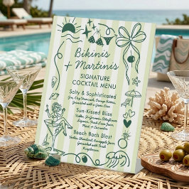 Expositor En L Bikinis y Martinis Bebidas Destacadas para Despedi
