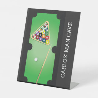 Expositor En L Billiards Pool Table Rótulo de pantalla personaliz